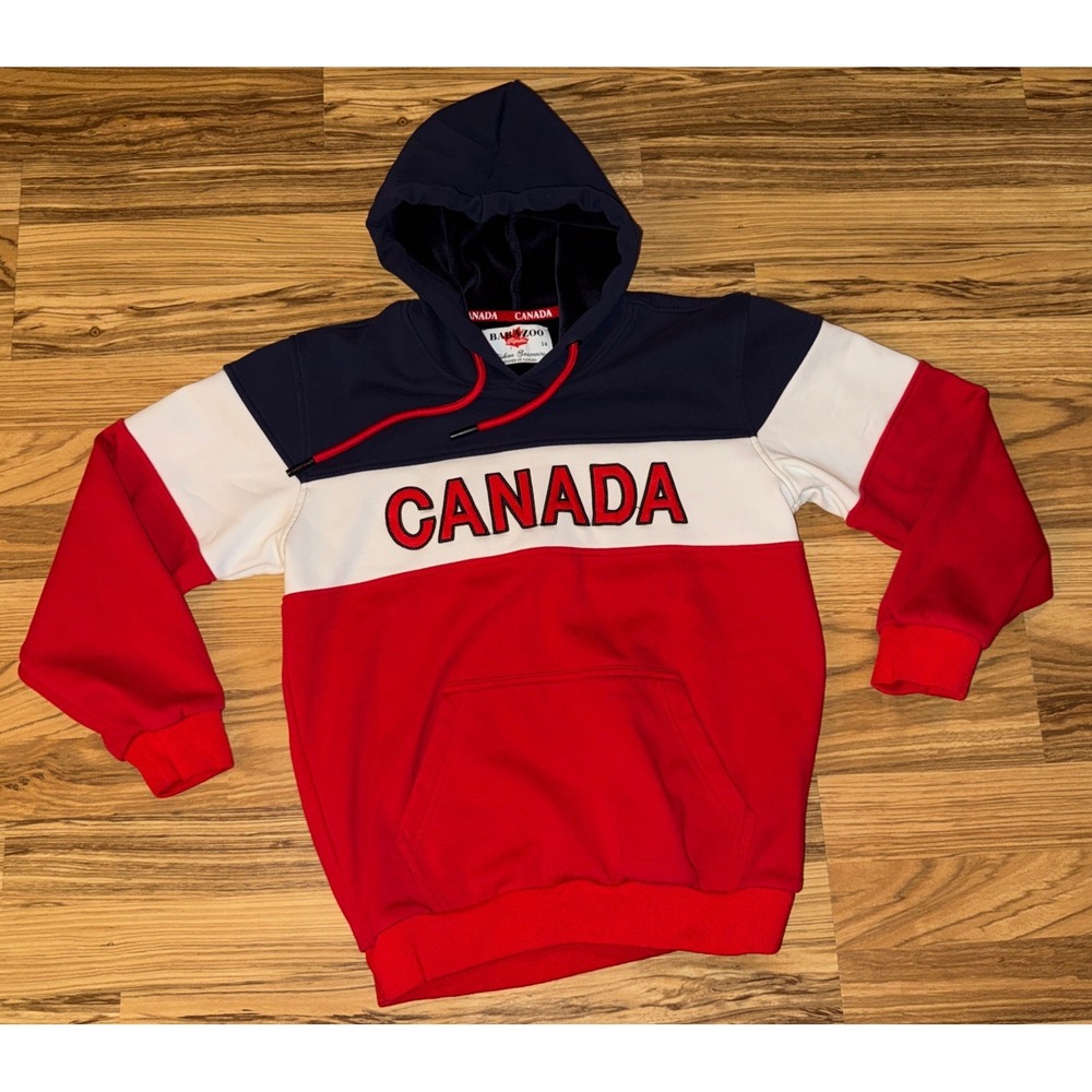 Team Canada‎ Hockey Hoodie Red Youth Size 14 Babazoo